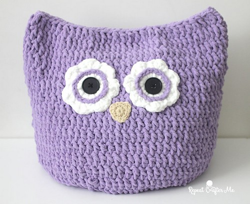 Crochet Oversized Owl Pillow