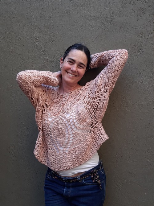Crochet Sweater Hojas