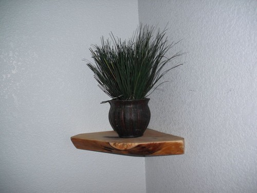 DIY Natural Pine Corner Shelf In Under 5 Min