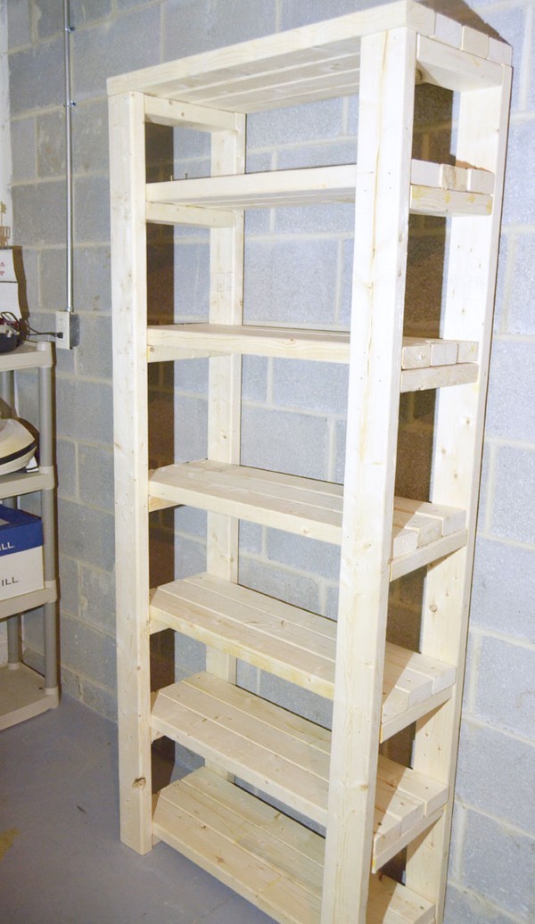 Paint Storage Shelf Made With 2x4s