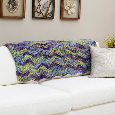 Free Crochet Waves Throw Pattern