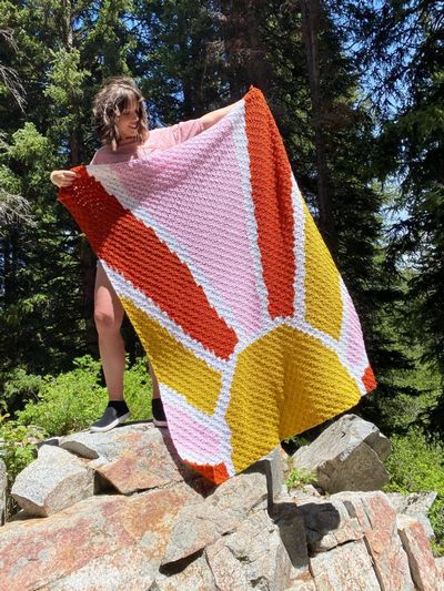Hello Sunshine Crochet Afghan Free Pattern