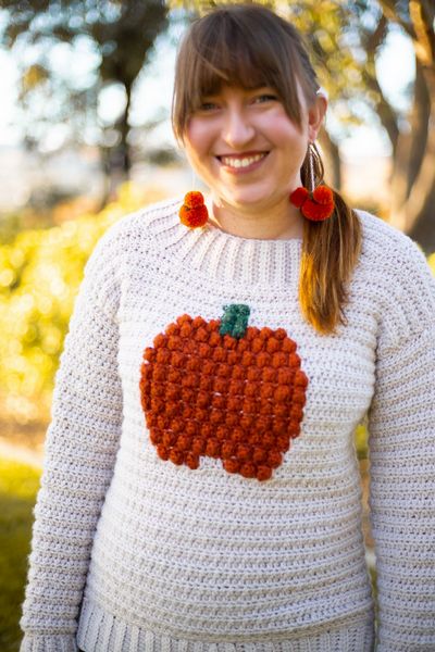 Free Crochet Pumpkin Pullover Sweater Pattern