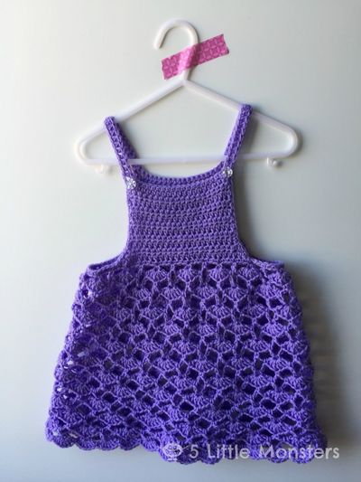 Lacy Shells Crochet Toddler Top Sweater Pattern