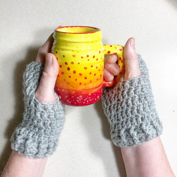 Crochet The Winter Time Fingerless Gloves Pattern