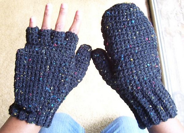 Crocheted Mittens Fingerless Gloves (Women's) Pattern
