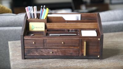 A Mid-Century Inspired Desk Organizer