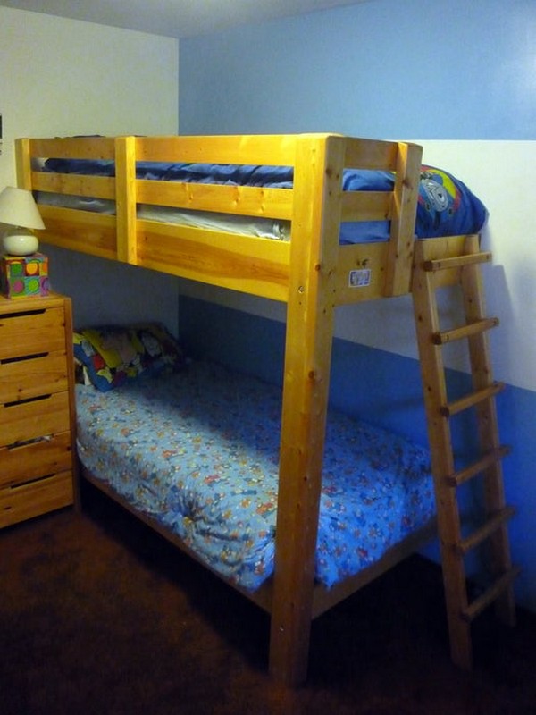 DIY One Legged Bunk Bed