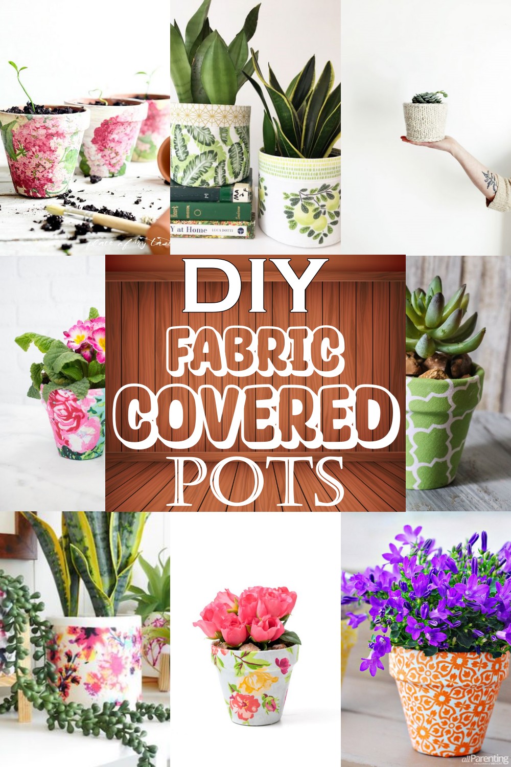 DIY Fabric Covered Pots