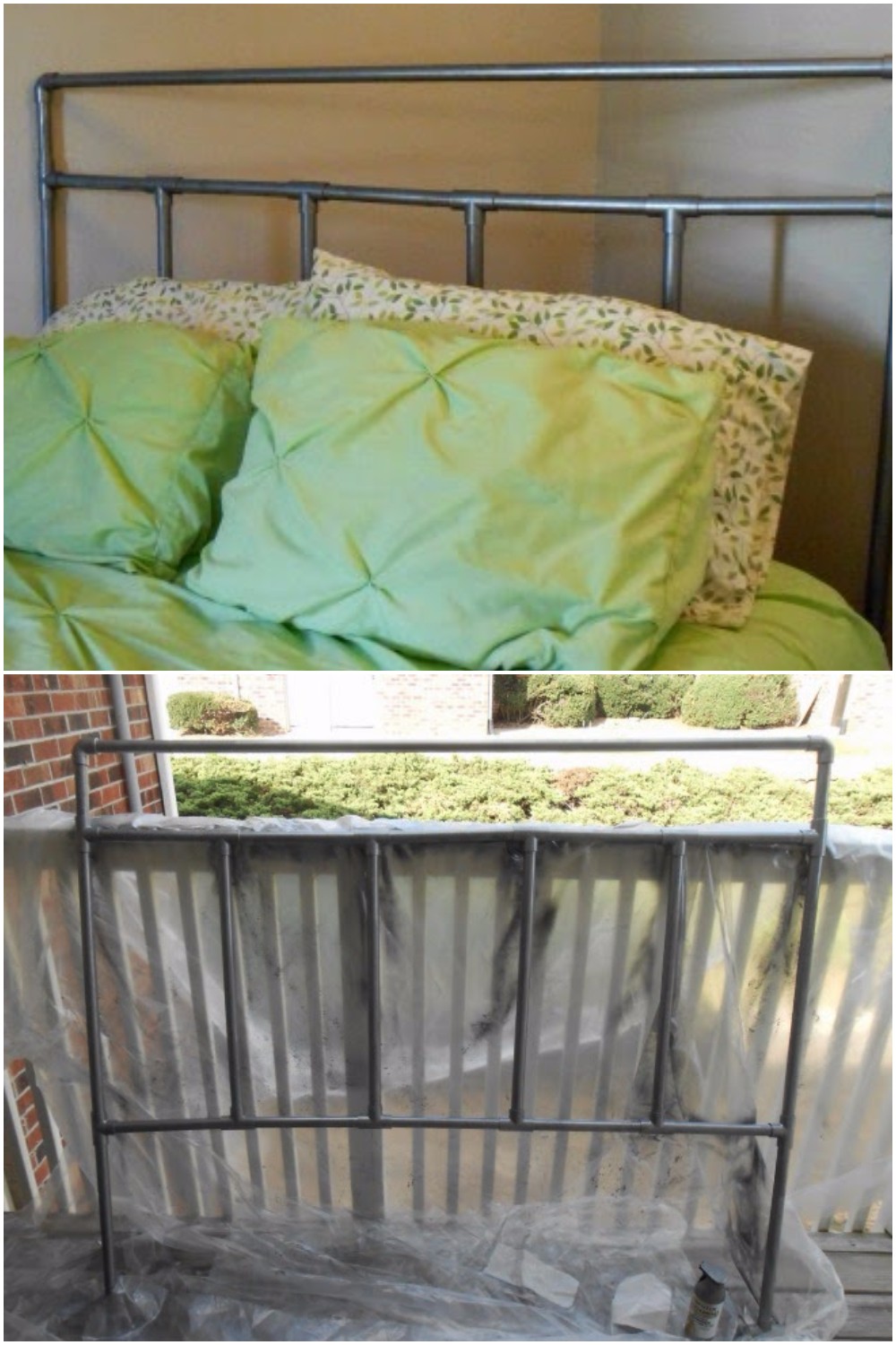 DIY Iron Headboard Idea