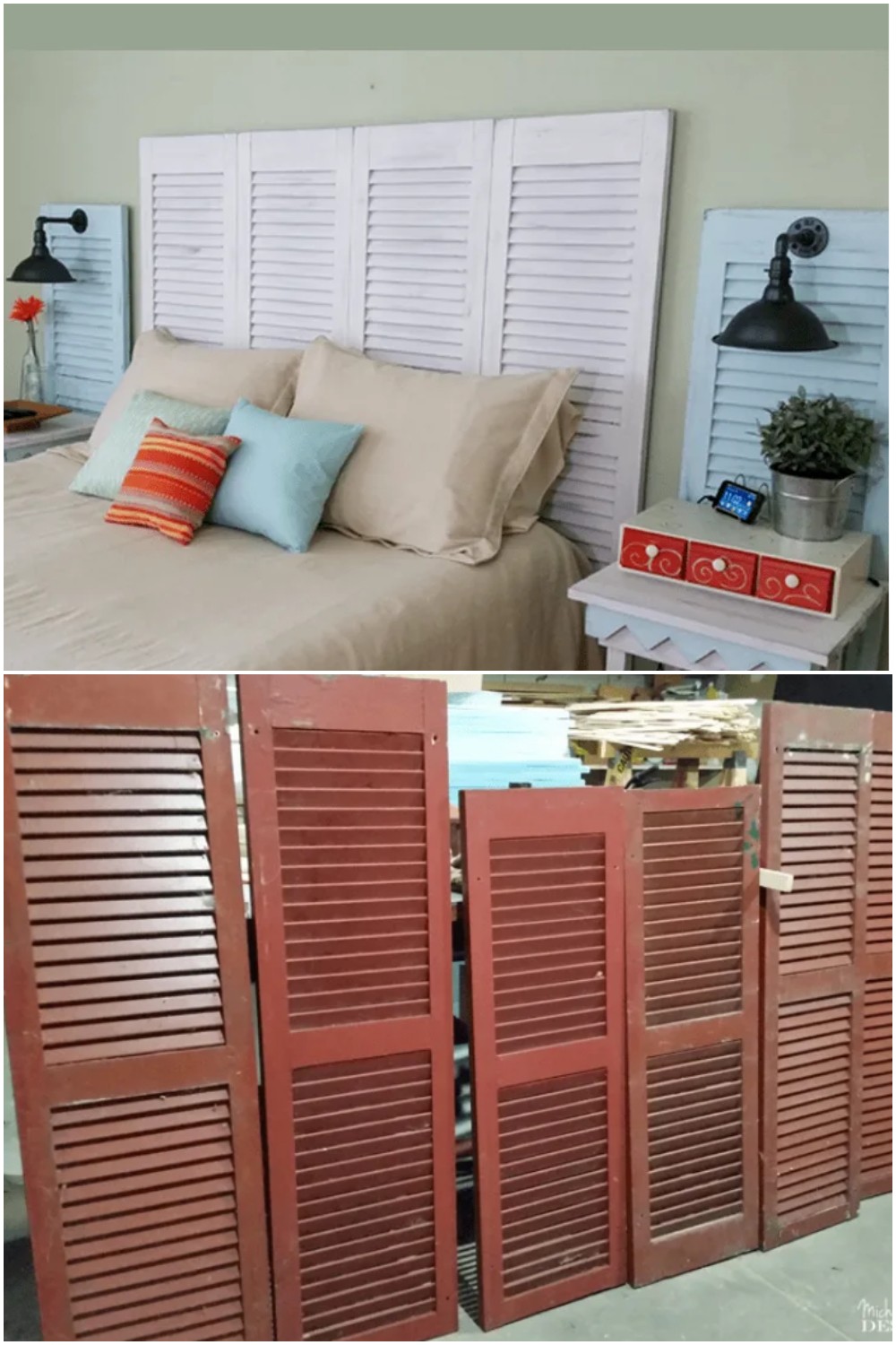 DIY Shutter Headboard
