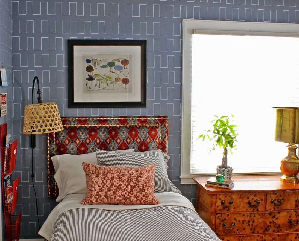 DIY Upholstered Headboard With Nailhead Trim