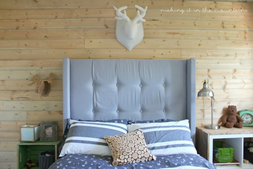 DIY Upholstered Wingback Headboard