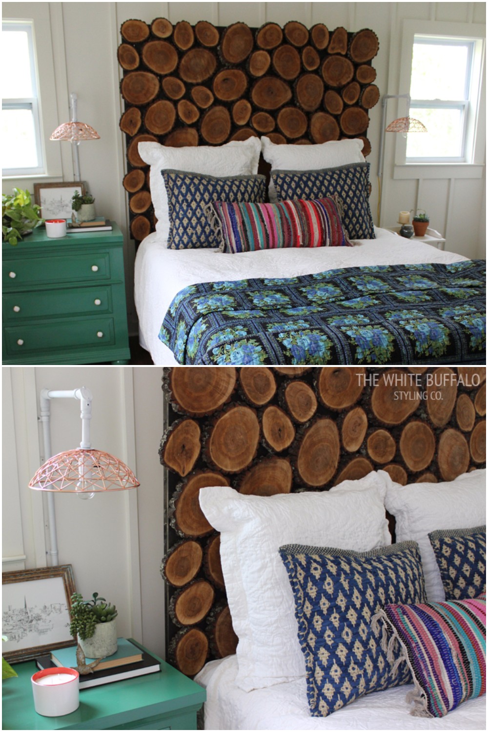 DIY Wood Round Headboard