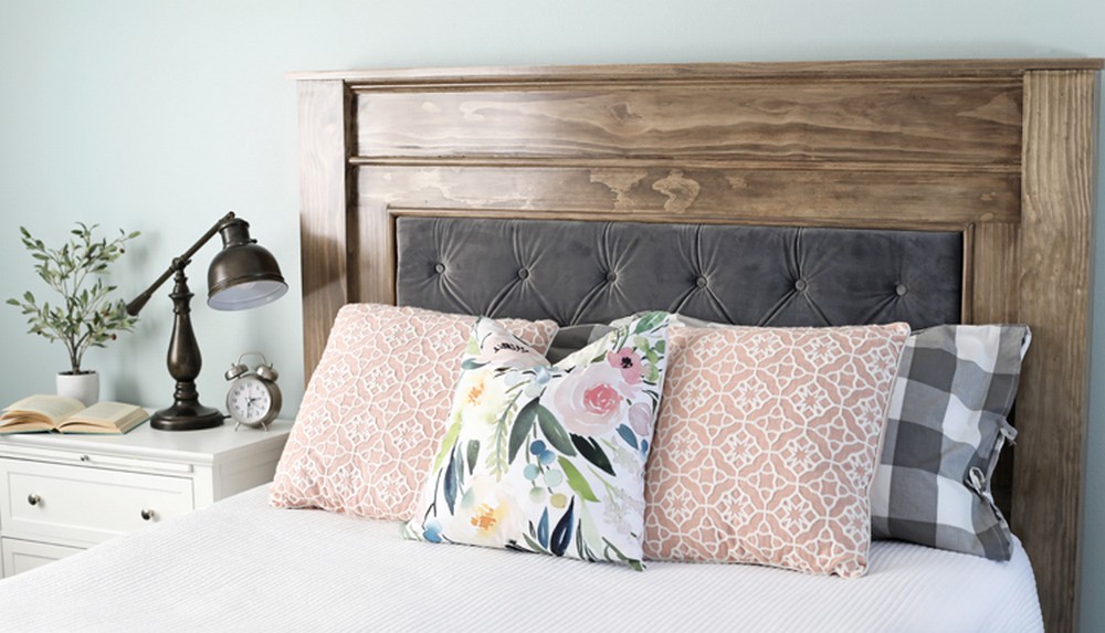 DIY Wood & Upholstered Headboard