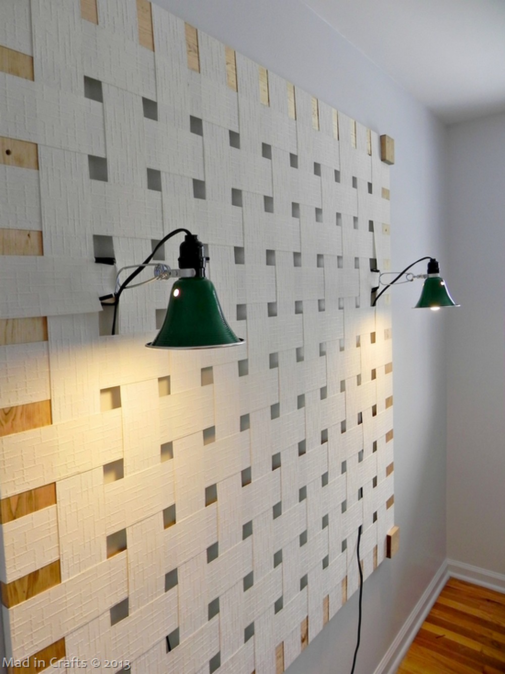 DIY Woven Headboard From Upcycled Vertical Blinds