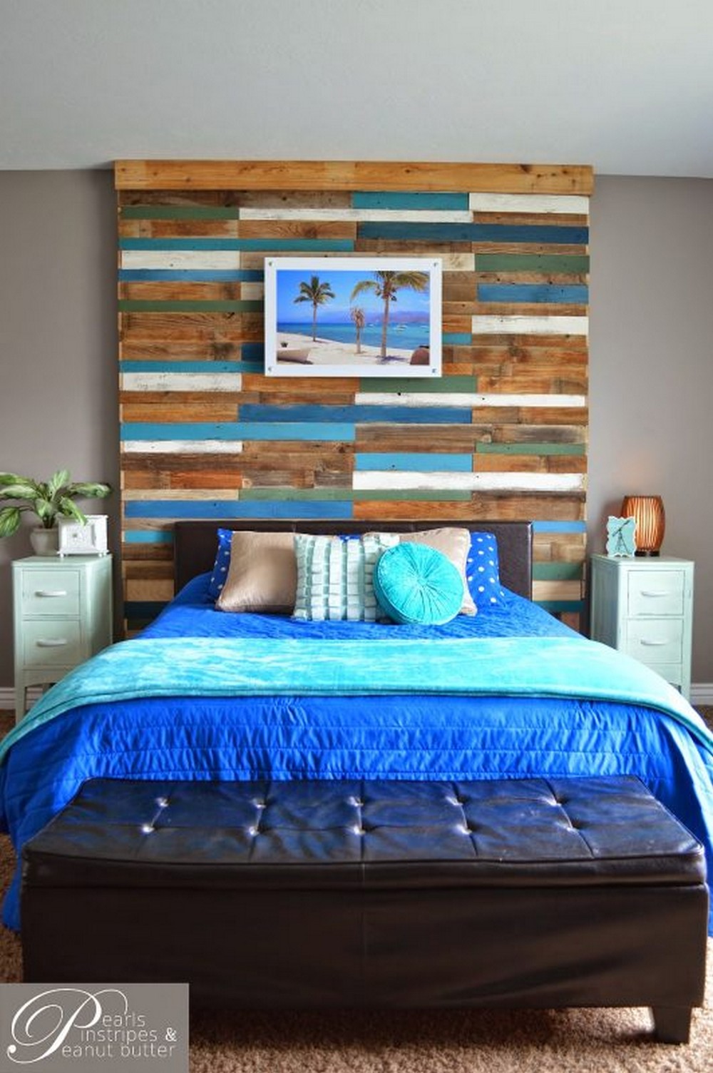 Rustic Plank Headboard Wall