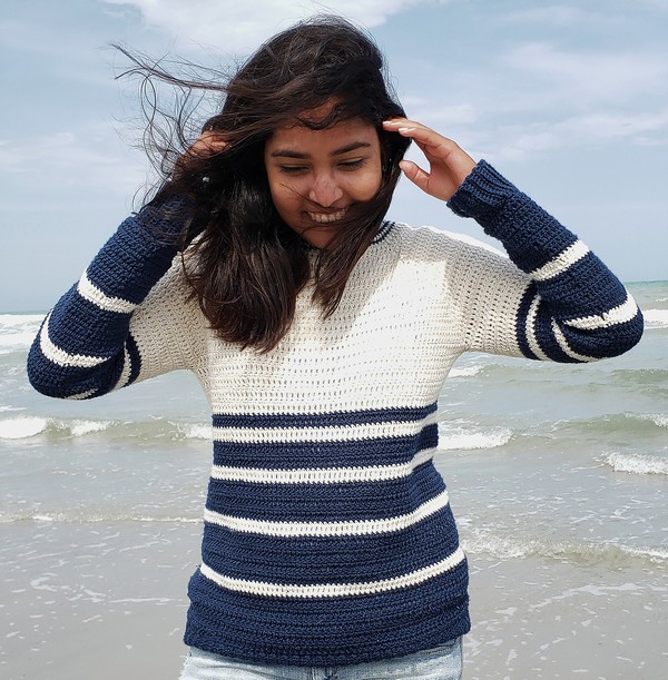Crochet Nautical Knots Pullover Pattern