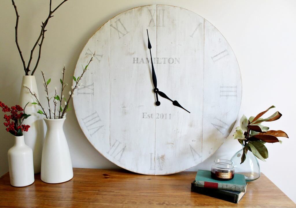 Big-Size White Round Clock