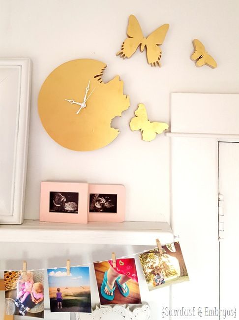 DIY Butterfly Silhouette Clock