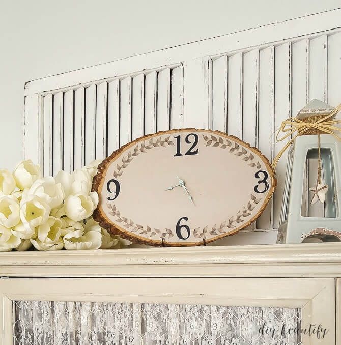 Natural Wood Slice Clock