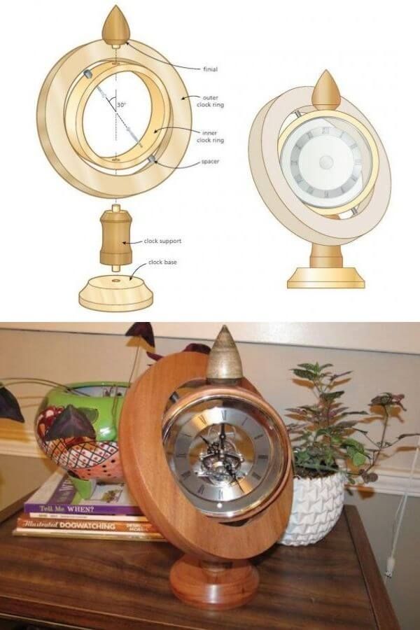 Open-Backed Table Clock
