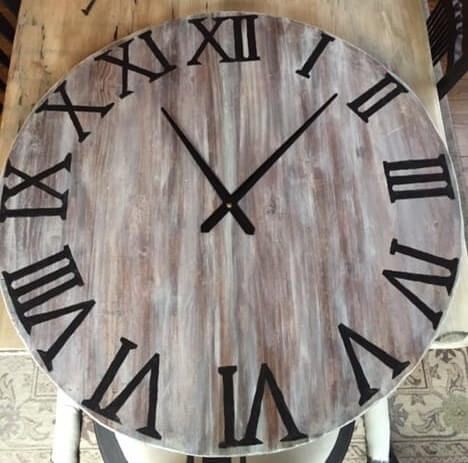 Oversized Rustic Wall Clock