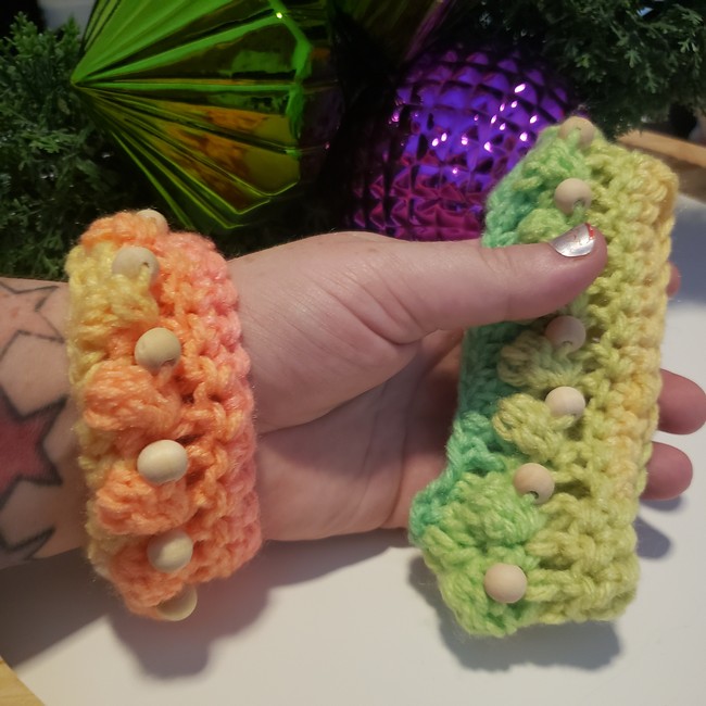 Beaded Bobble Bangle Bracelet