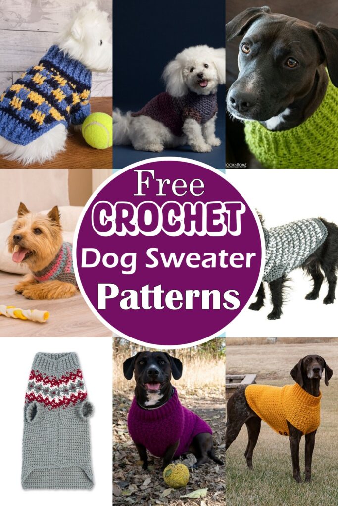 15 Free Crochet Dog Sweater Patterns For Winter - DIYnCrafty