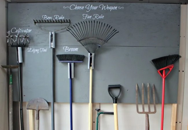 Garden Tool Storage Wall