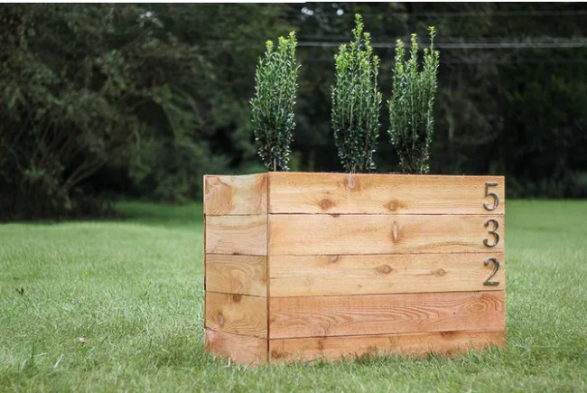 Snap Fence Cedar Planter Bench