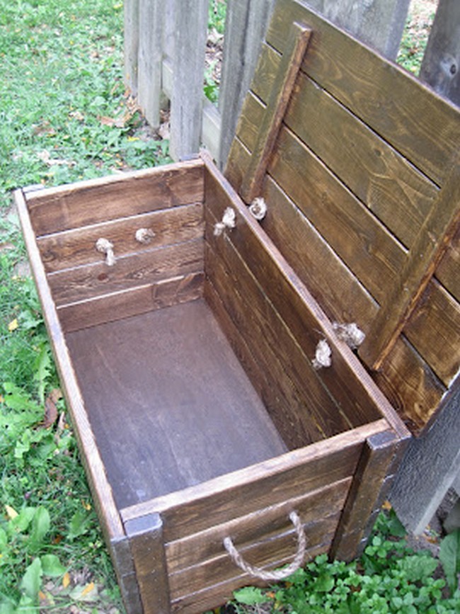 Wood Storage Chest