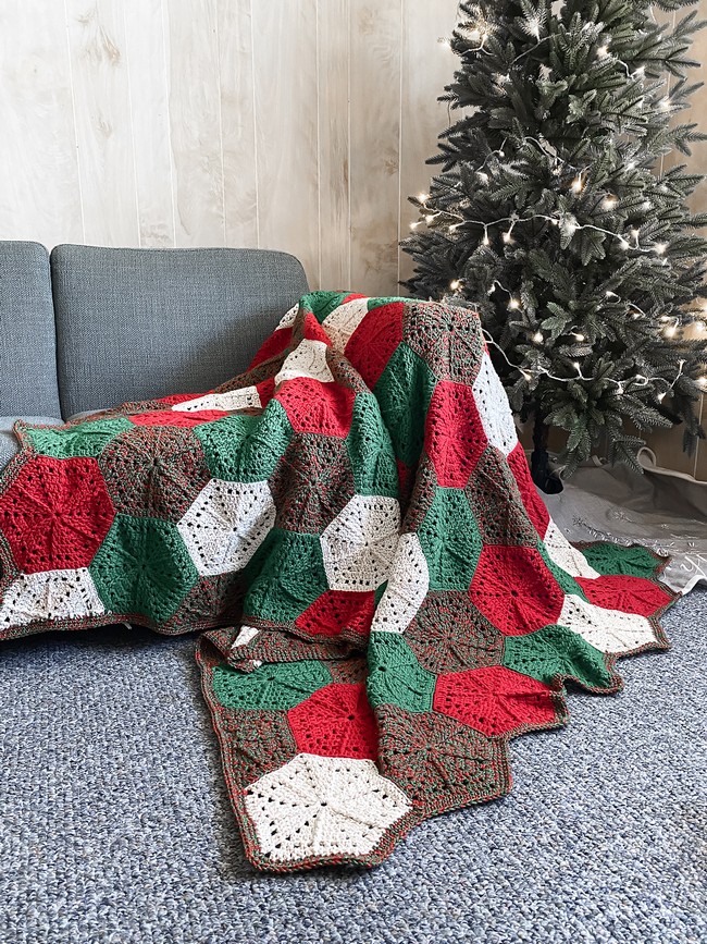Christmas Hexagon Blanket