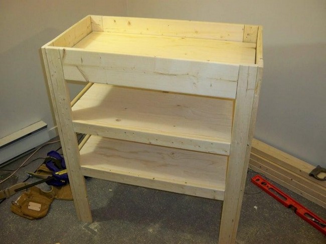 Baby Change Table With Storage Shelve