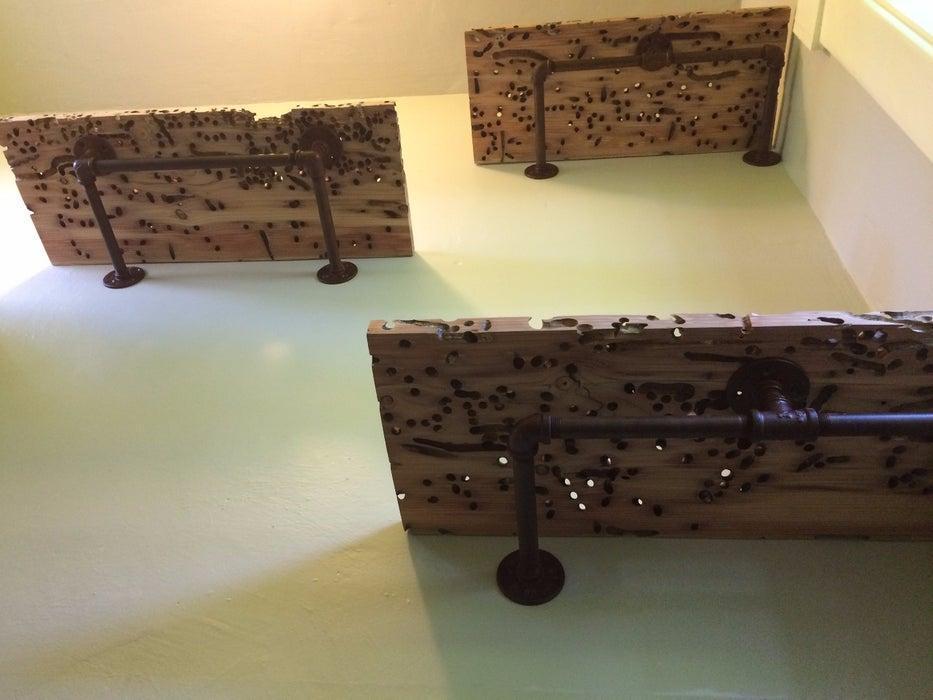 DIY Salvaged Wood Closet Shelving