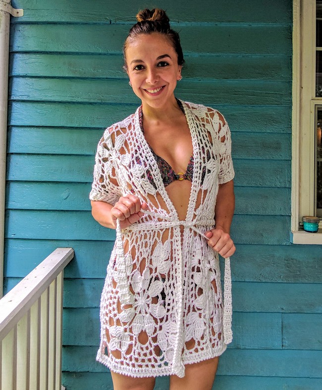 Lacey Petals Cover Up Or Jacket