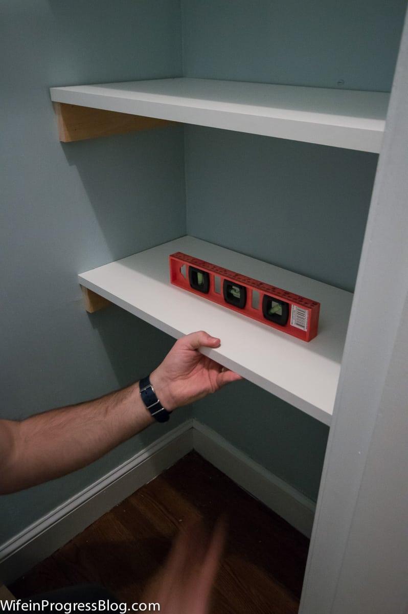 The Easiest DIY Closet Shelves