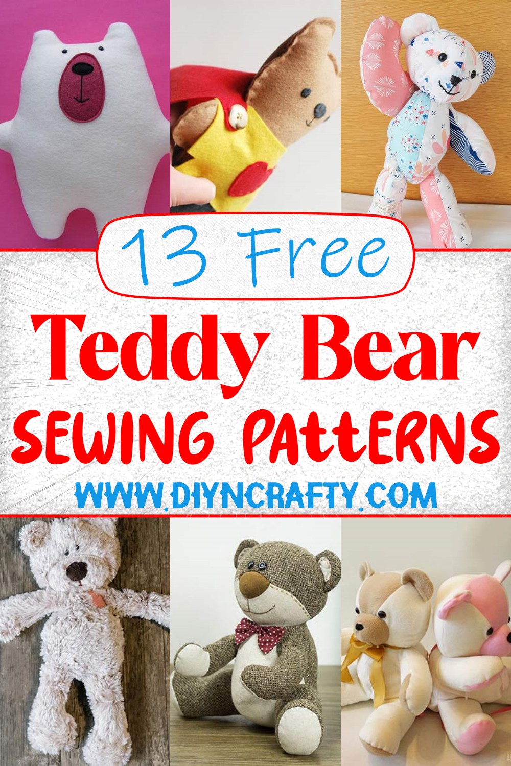 13 Free Teddy Bear Sewing Patterns
