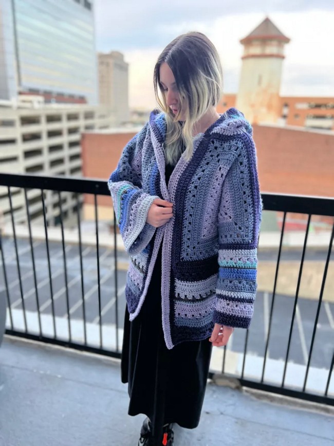 6-day Hexagon Cardigan Crochet Pattern