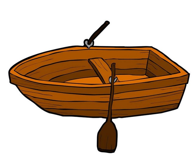 Brown Cartoon Boat Drawing