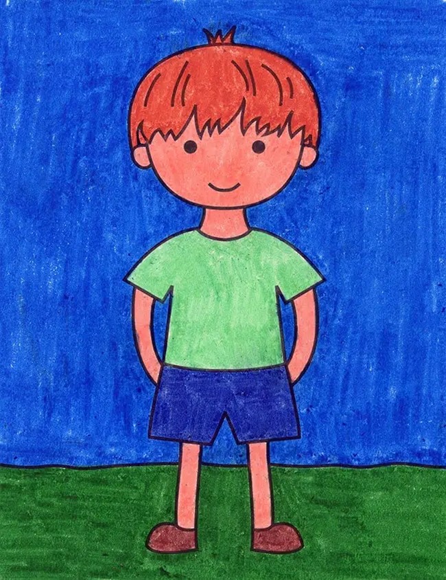 Easy How To Draw A Boy Tutorial