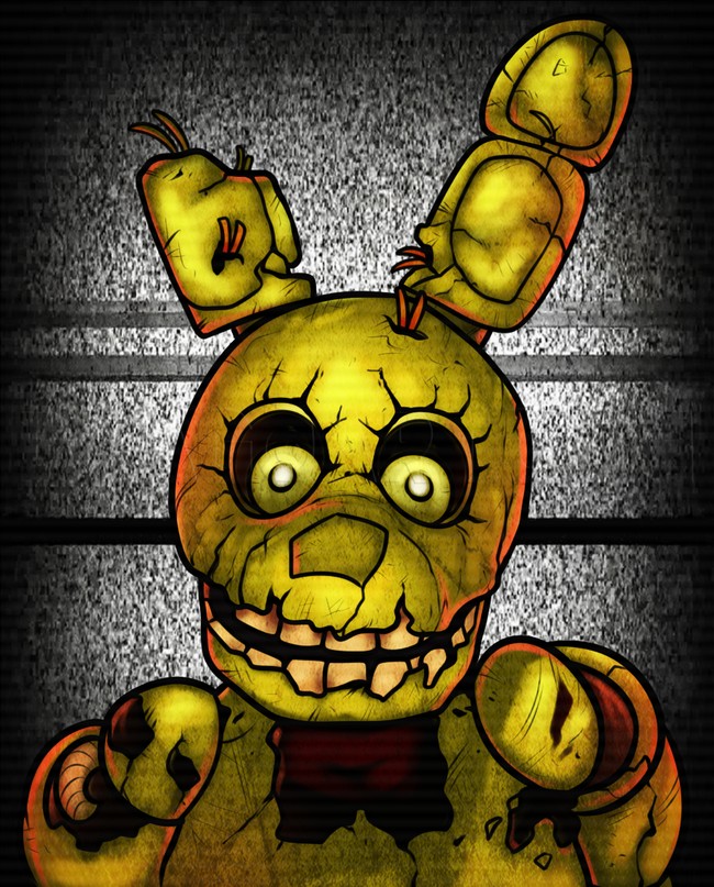 How To Draw Springtrap From Five Nights At Freddy's 3