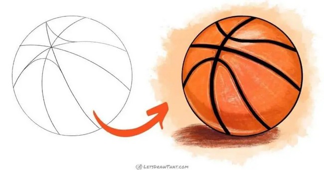 Simple Basketball Drawing