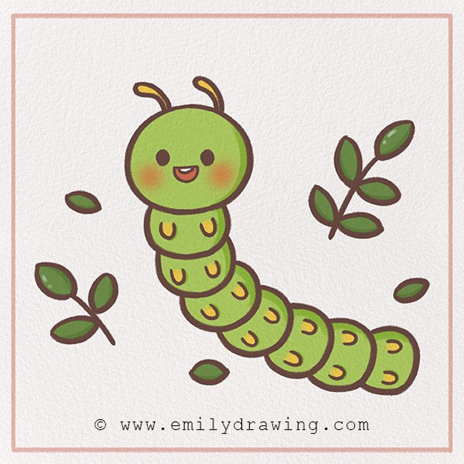 Simple Caterpillar Drawing