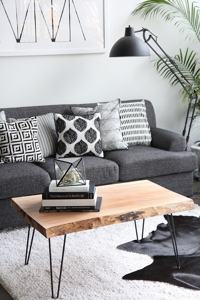 DIY Coffee&nbsp; Table Hairpin Legs