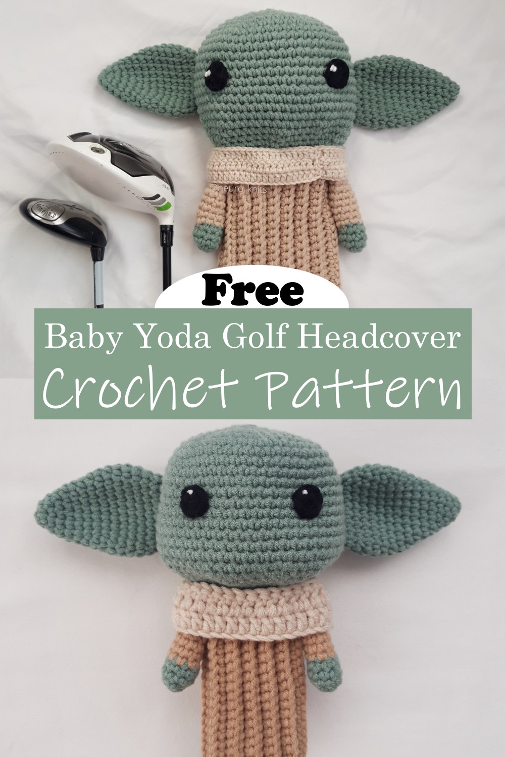 Baby Yoda Golf Headcover