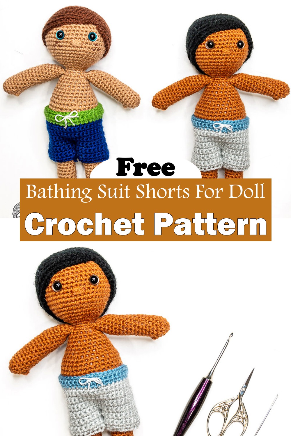 Bathing Suit Shorts For Doll