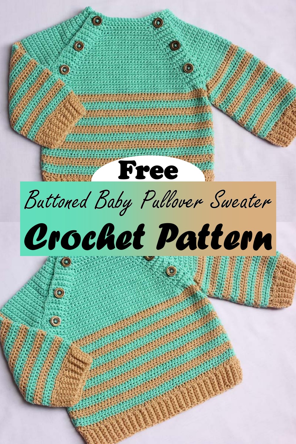 Buttoned Baby Pullover Sweater