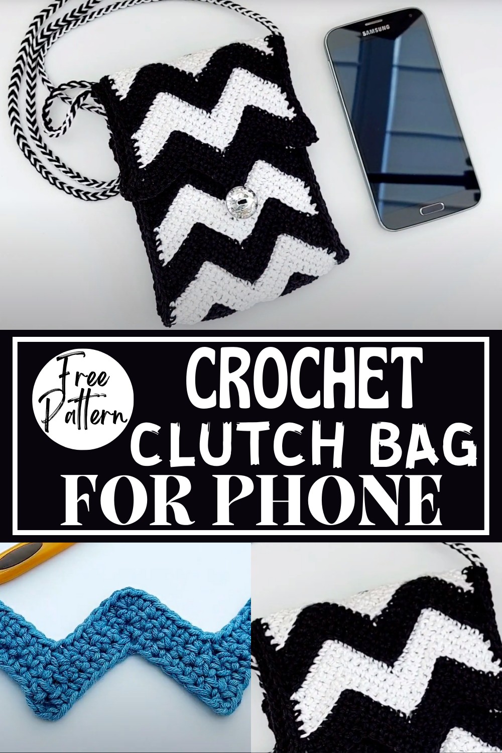 Crochet Clutch Bag For Phone