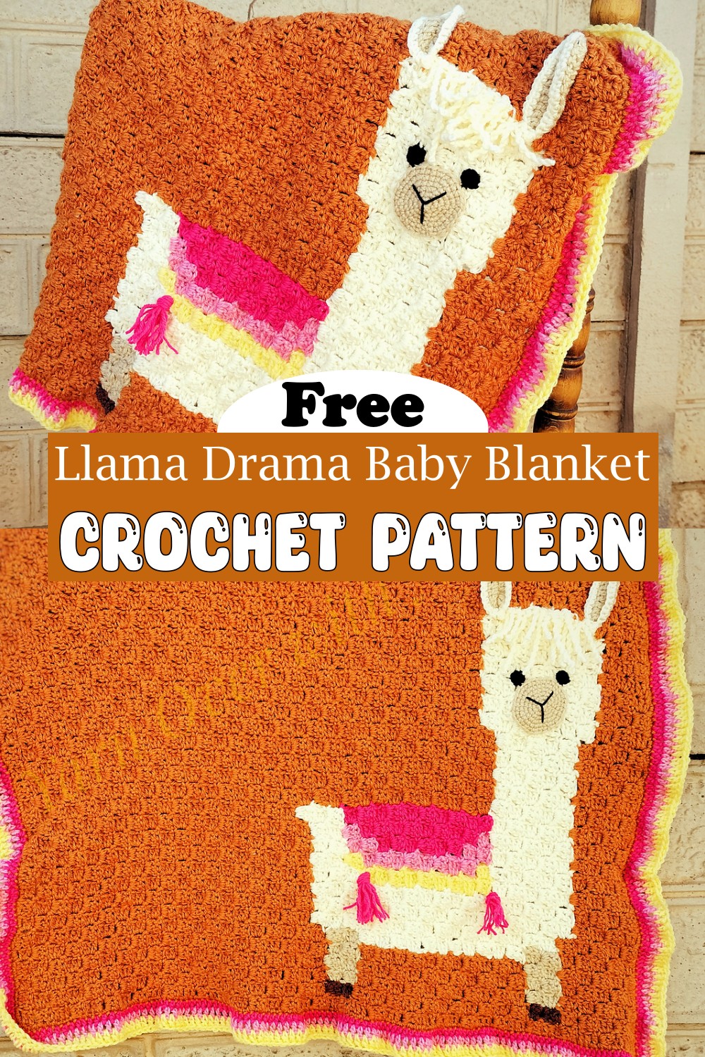 Llama Drama Baby Blanket